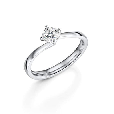 Platinum Diamond Solitaire Pirouette Ring 0.50ct variant Pursuit