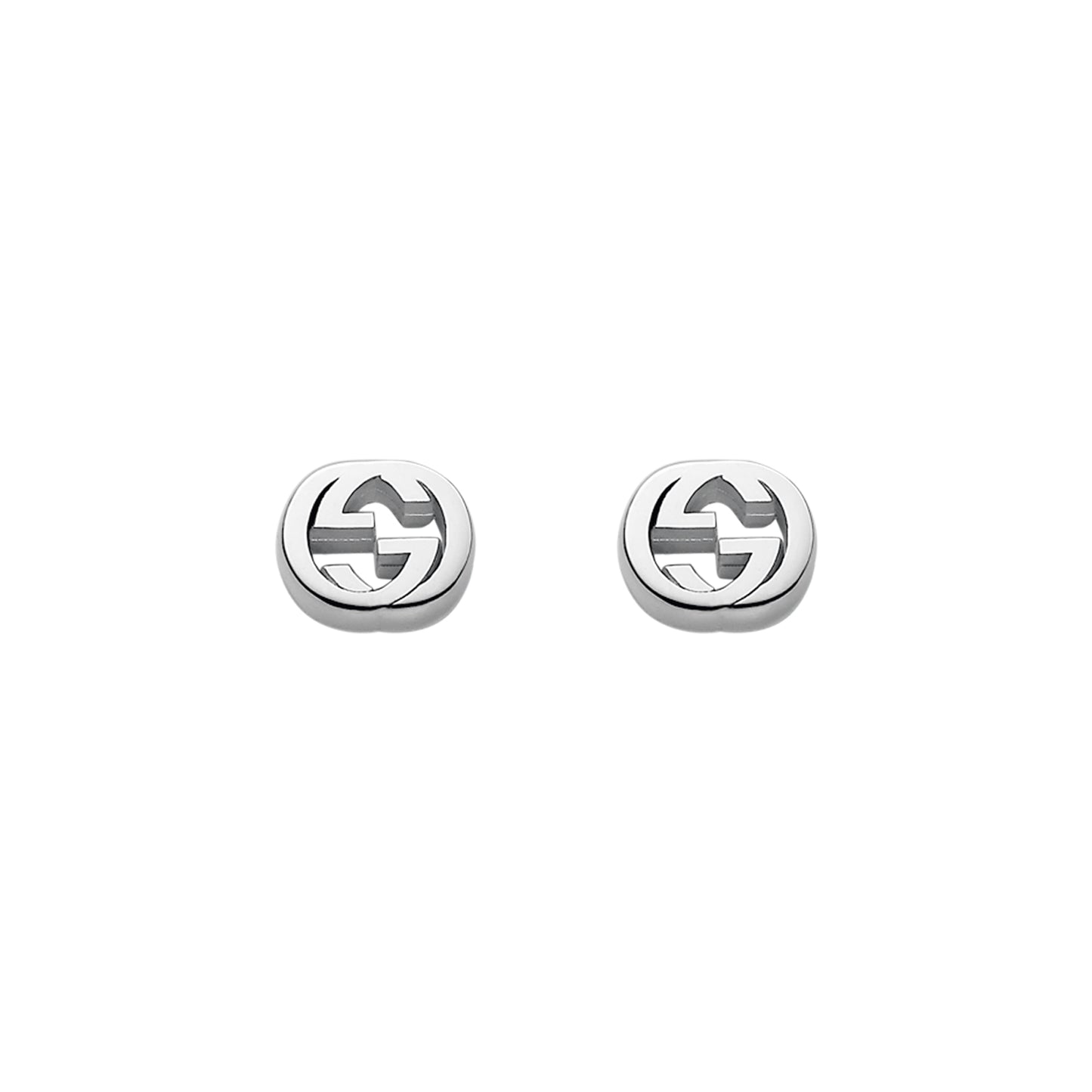 Gucci Interlocking Silver Stud Earrings simple Pursuit