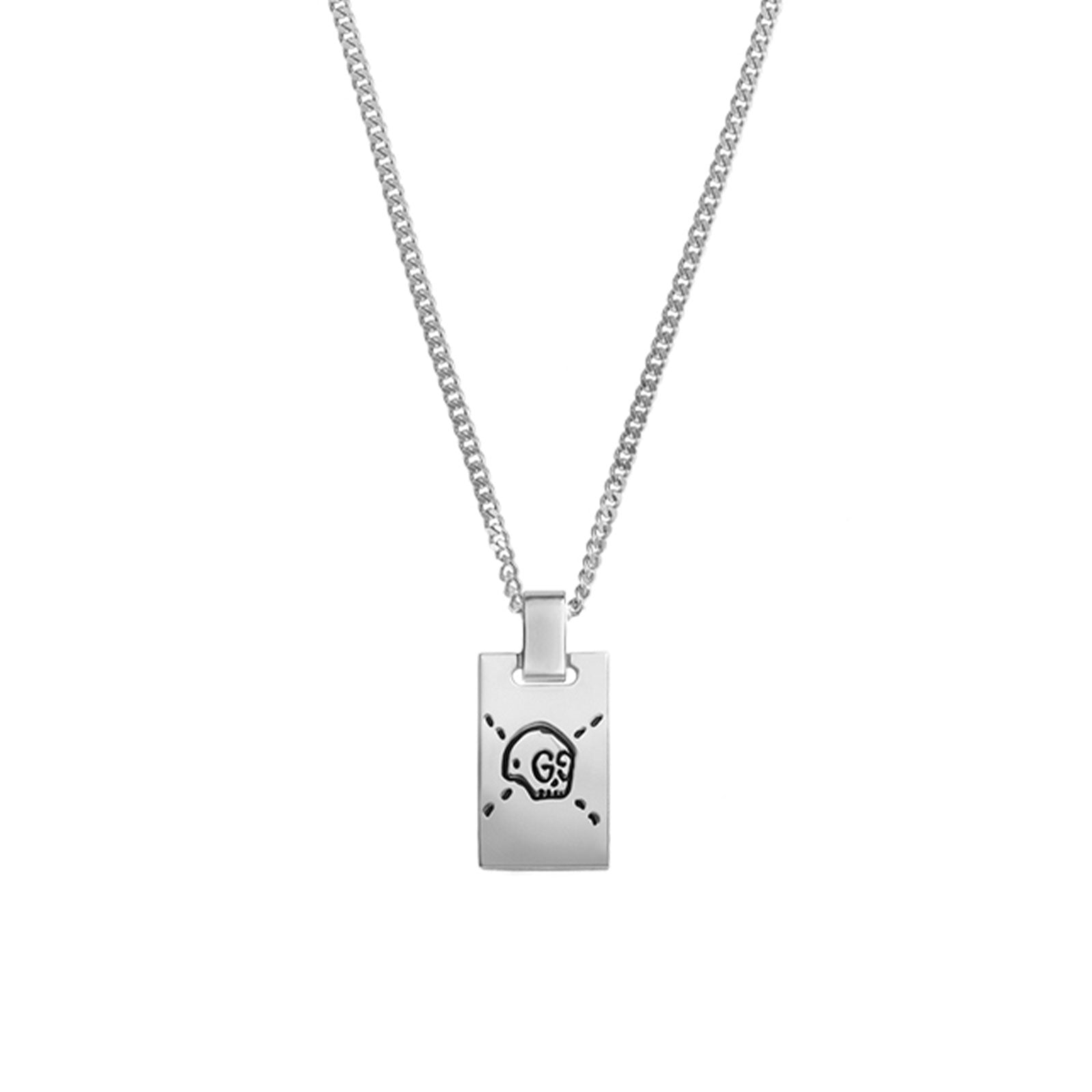 Gucci Ghost Silver Pendant Necklace simple Pursuit