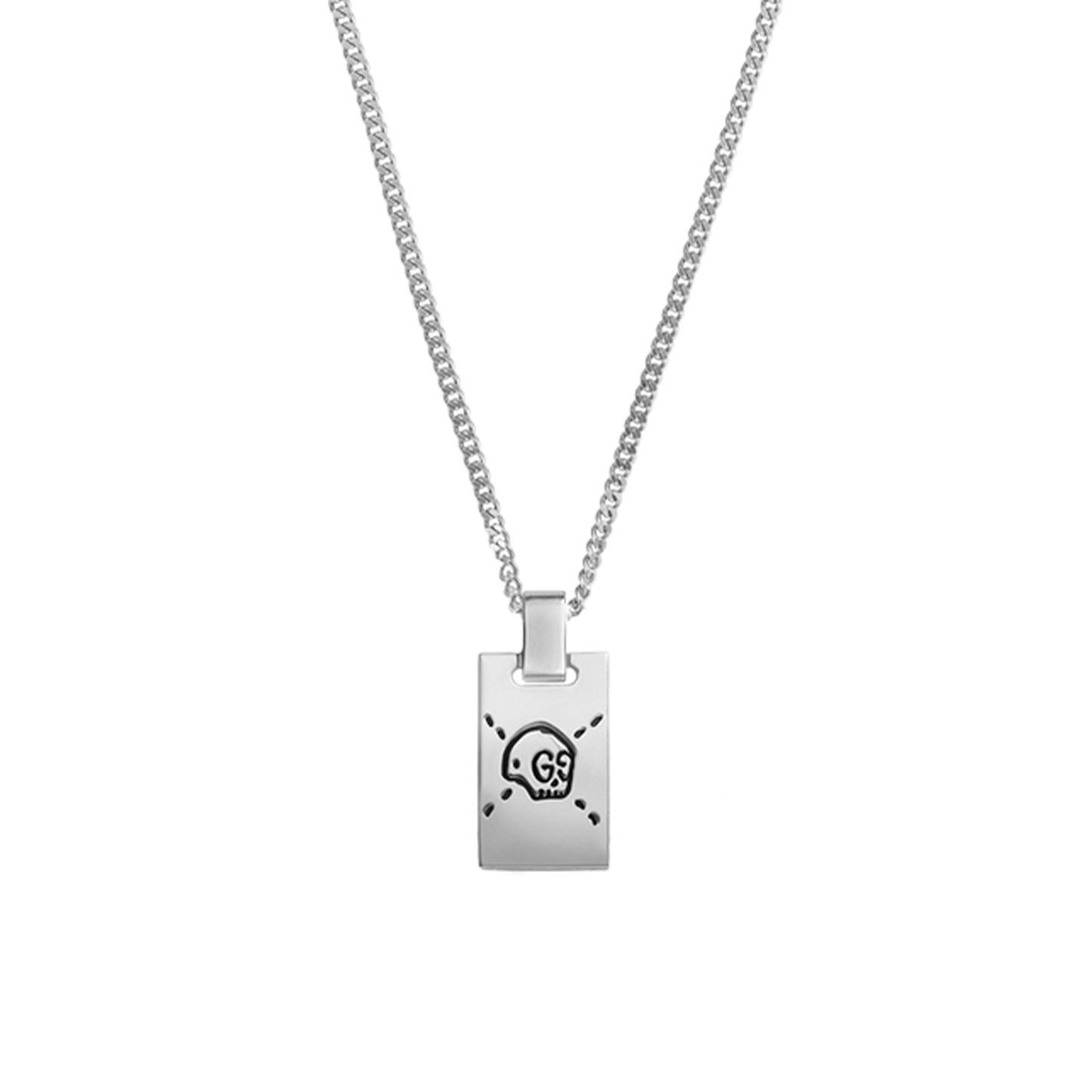 Gucci Ghost Silver Pendant Necklace simple Pursuit