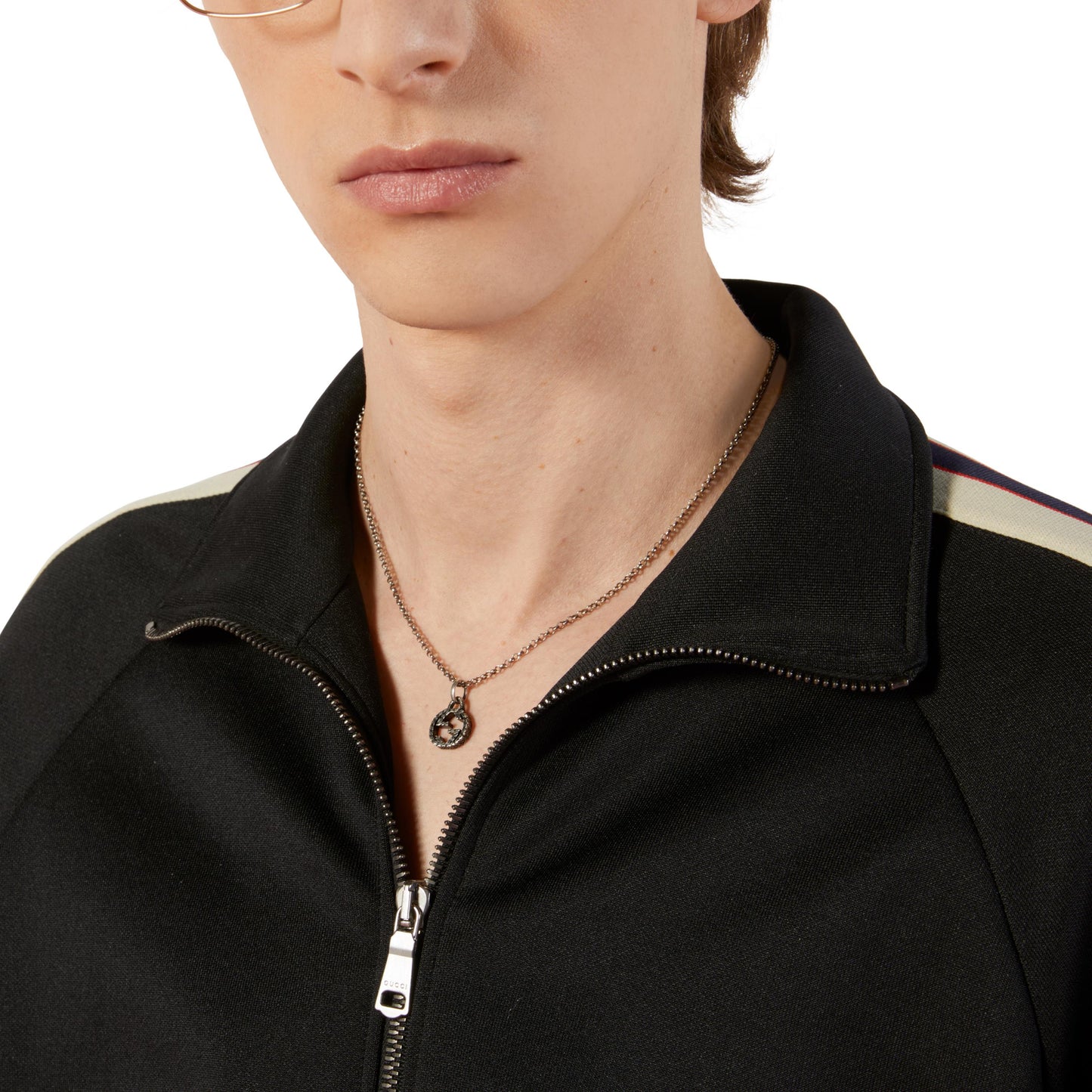 Gucci Interlocking Silver Pendant Necklace simple Pursuit