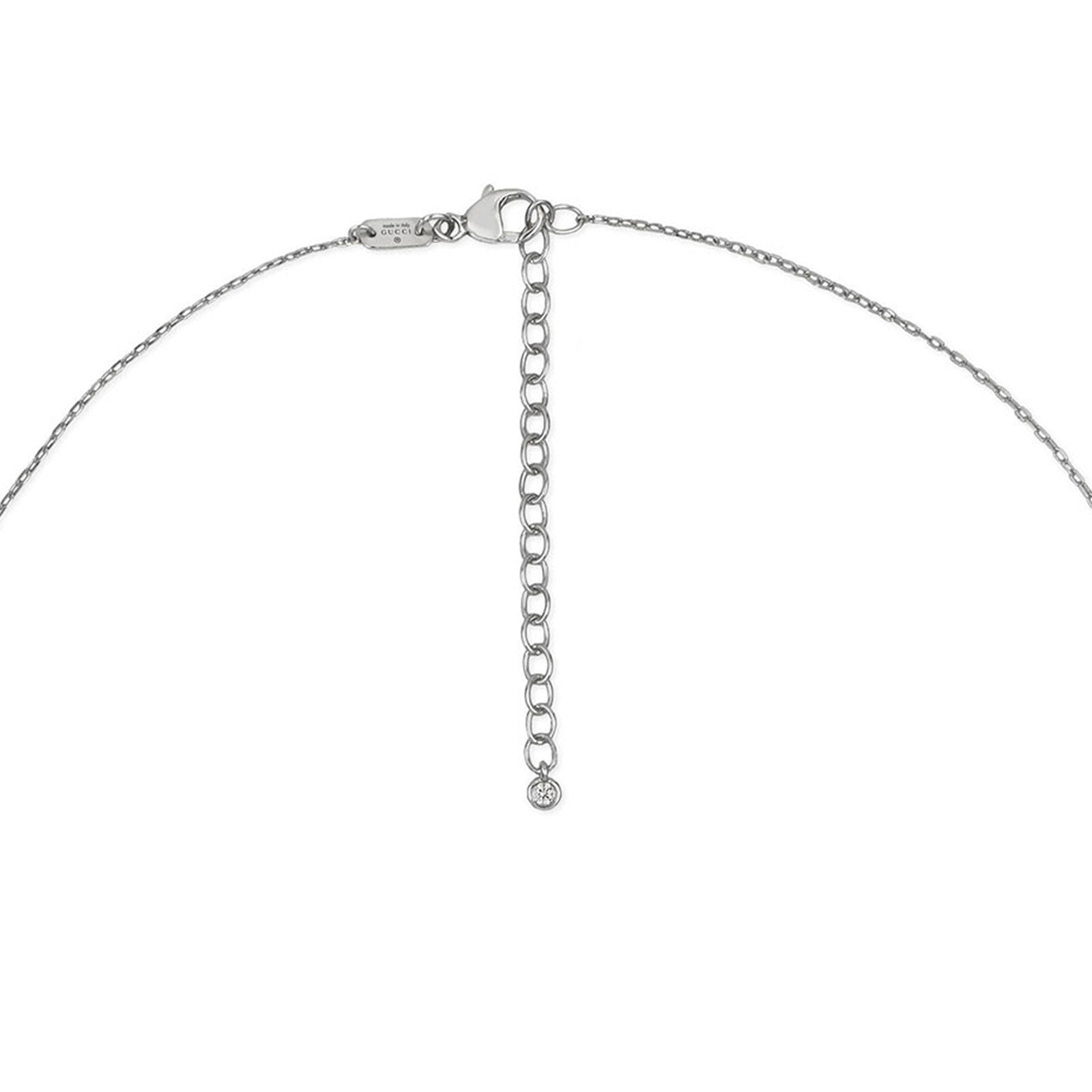 GG Running 18ct White Gold Diamond Necklace simple Pursuit