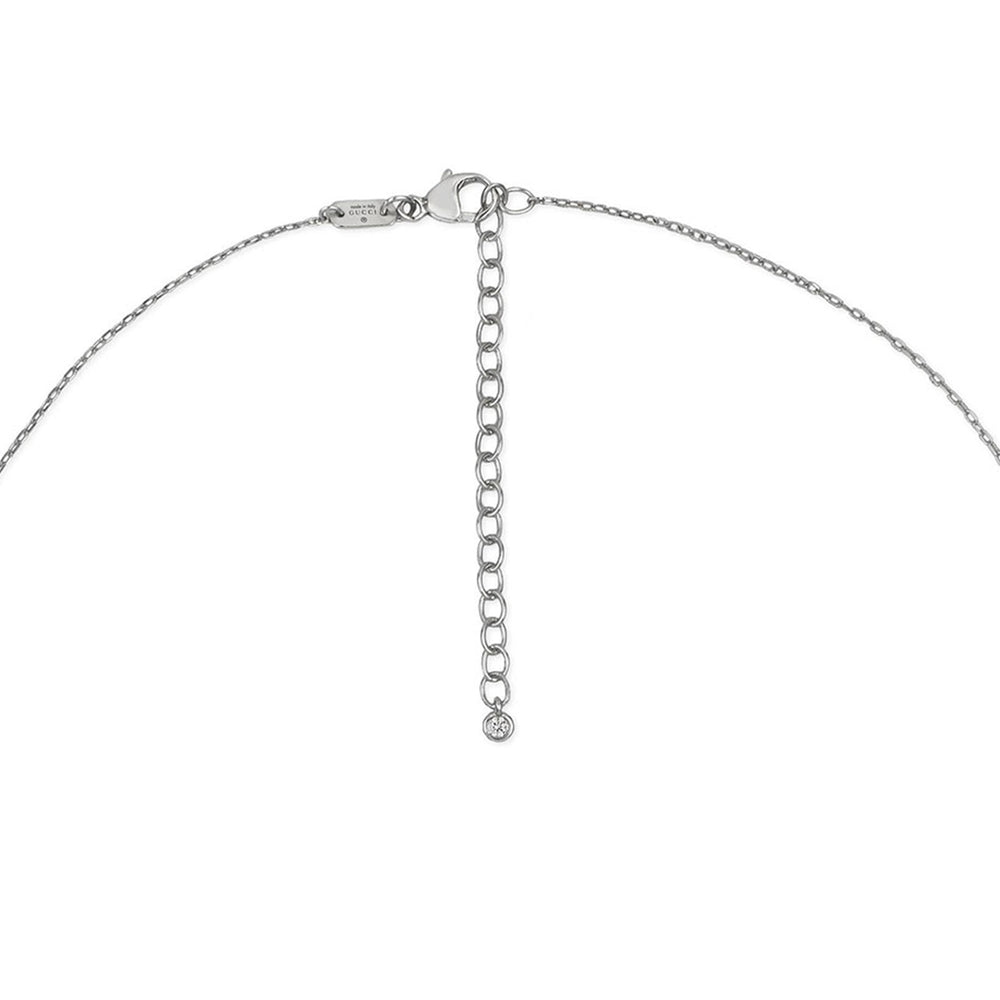 GG Running 18ct White Gold Diamond Necklace simple Pursuit