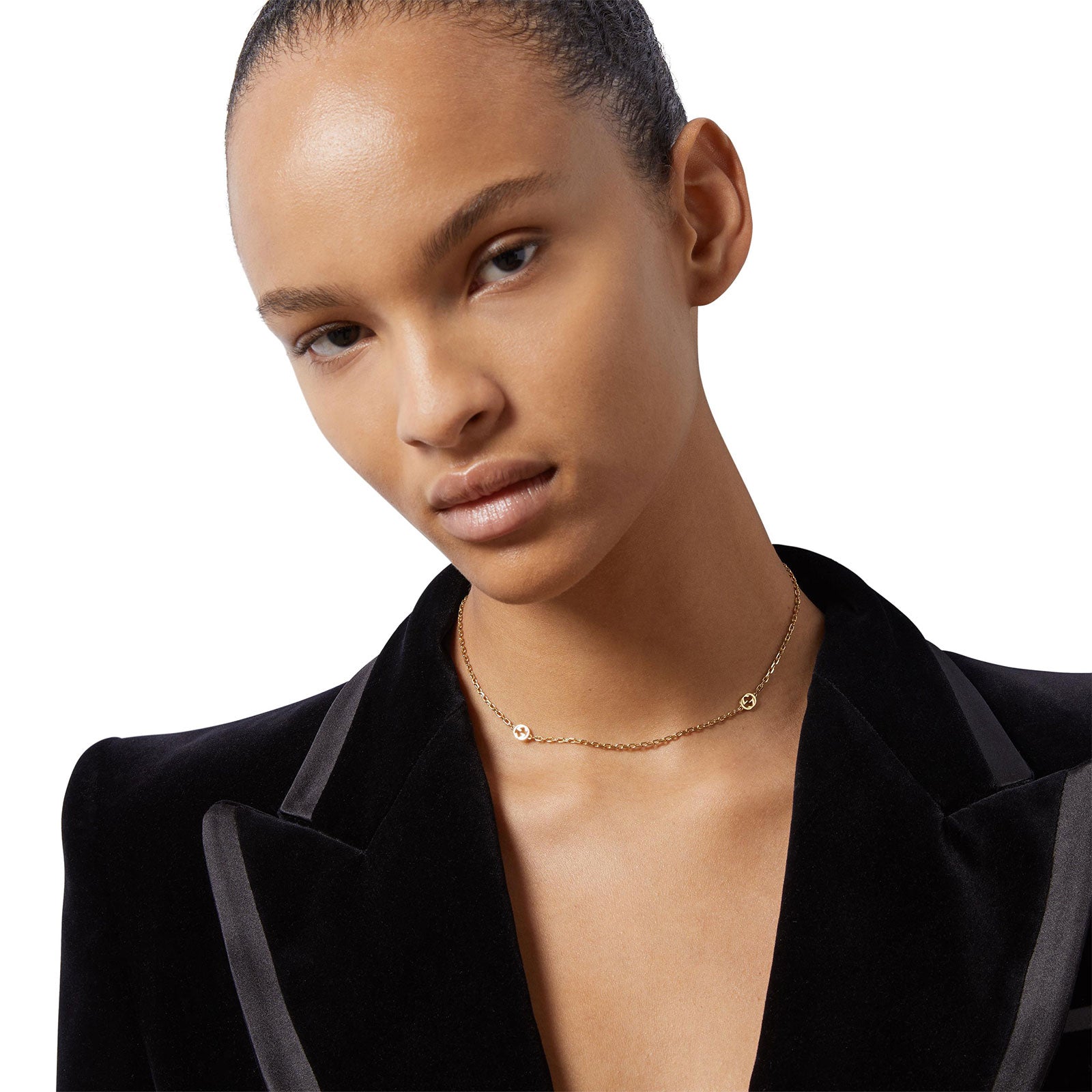 Gucci Interlocking 18ct Yellow Gold Necklace simple Pursuit