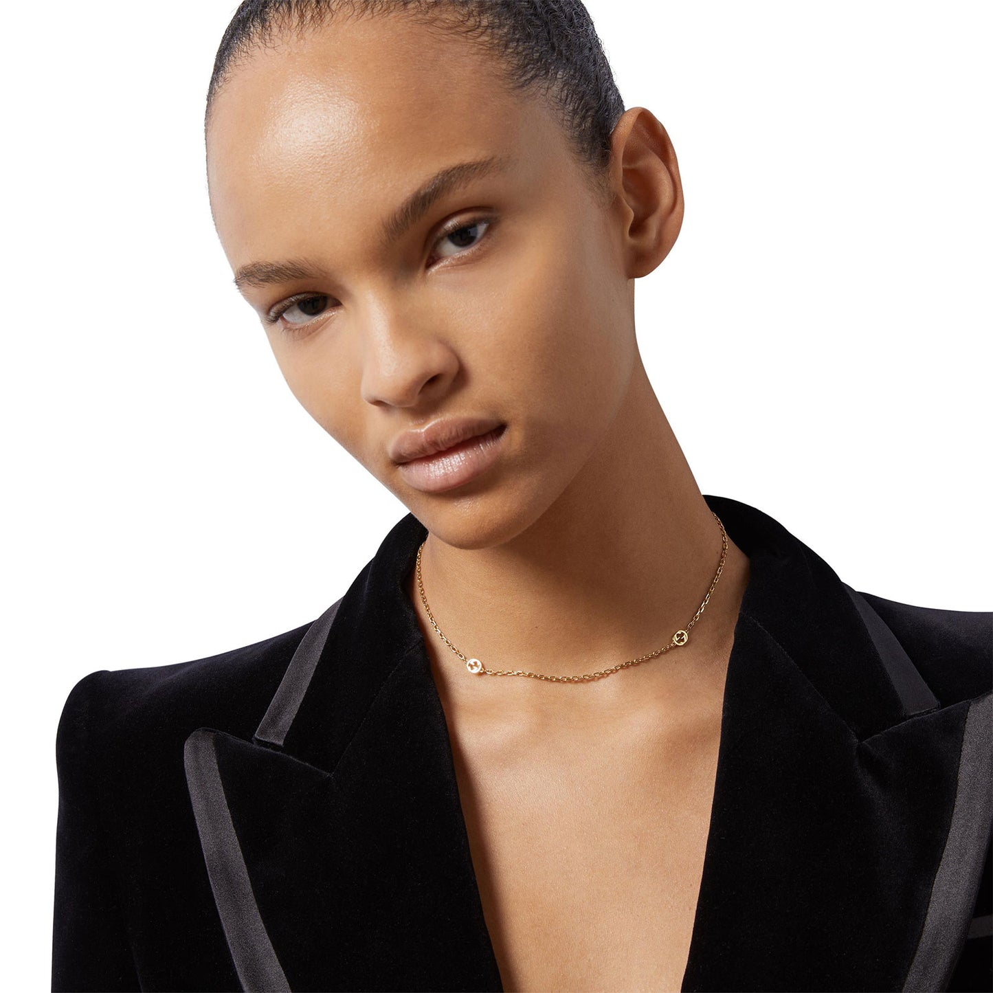 Gucci Interlocking 18ct Yellow Gold Necklace simple Pursuit