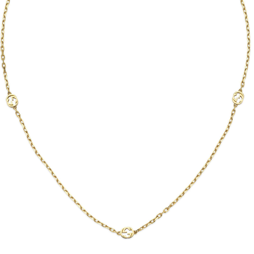 Gucci Interlocking 18ct Yellow Gold Necklace simple Pursuit