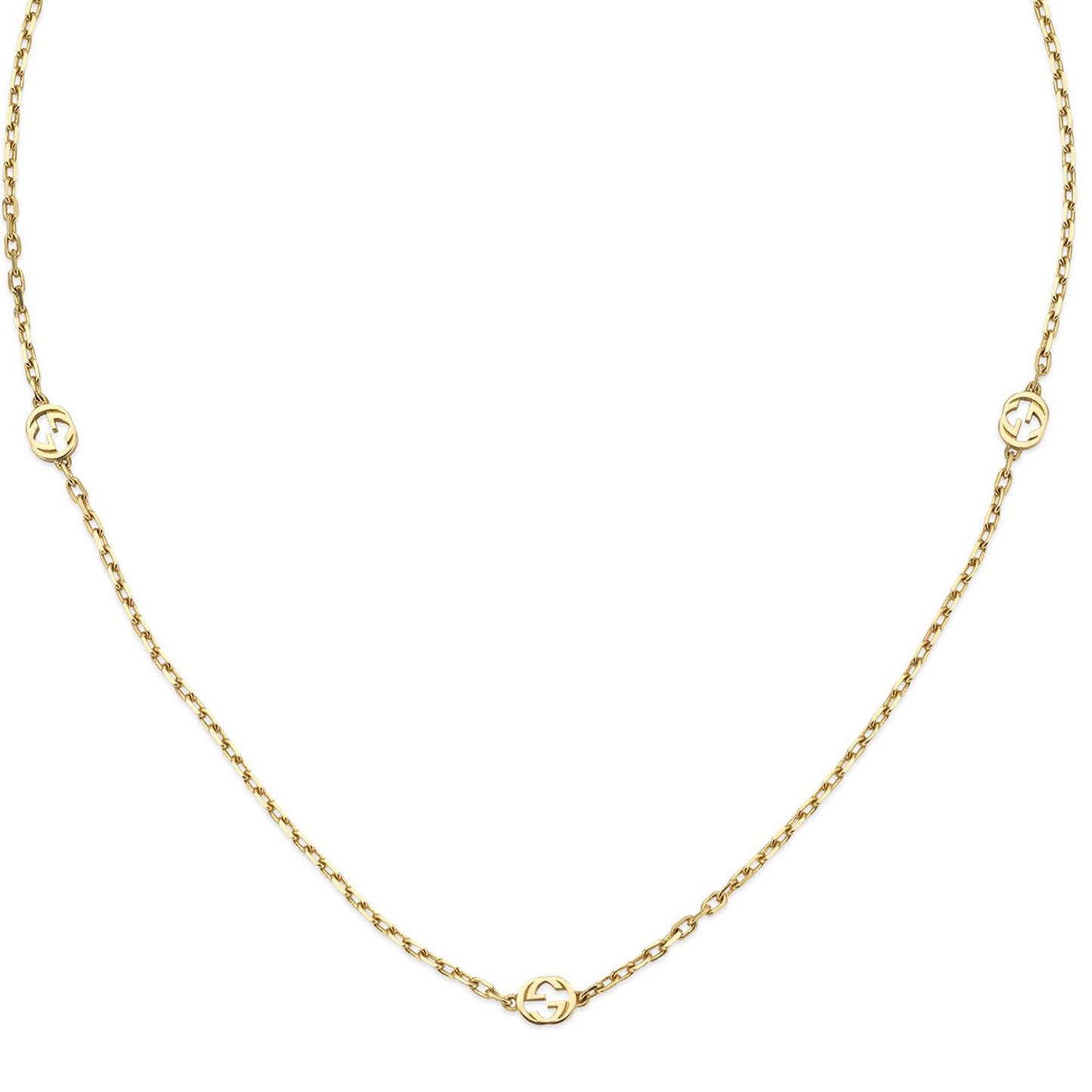 Gucci Interlocking 18ct Yellow Gold Necklace simple Pursuit