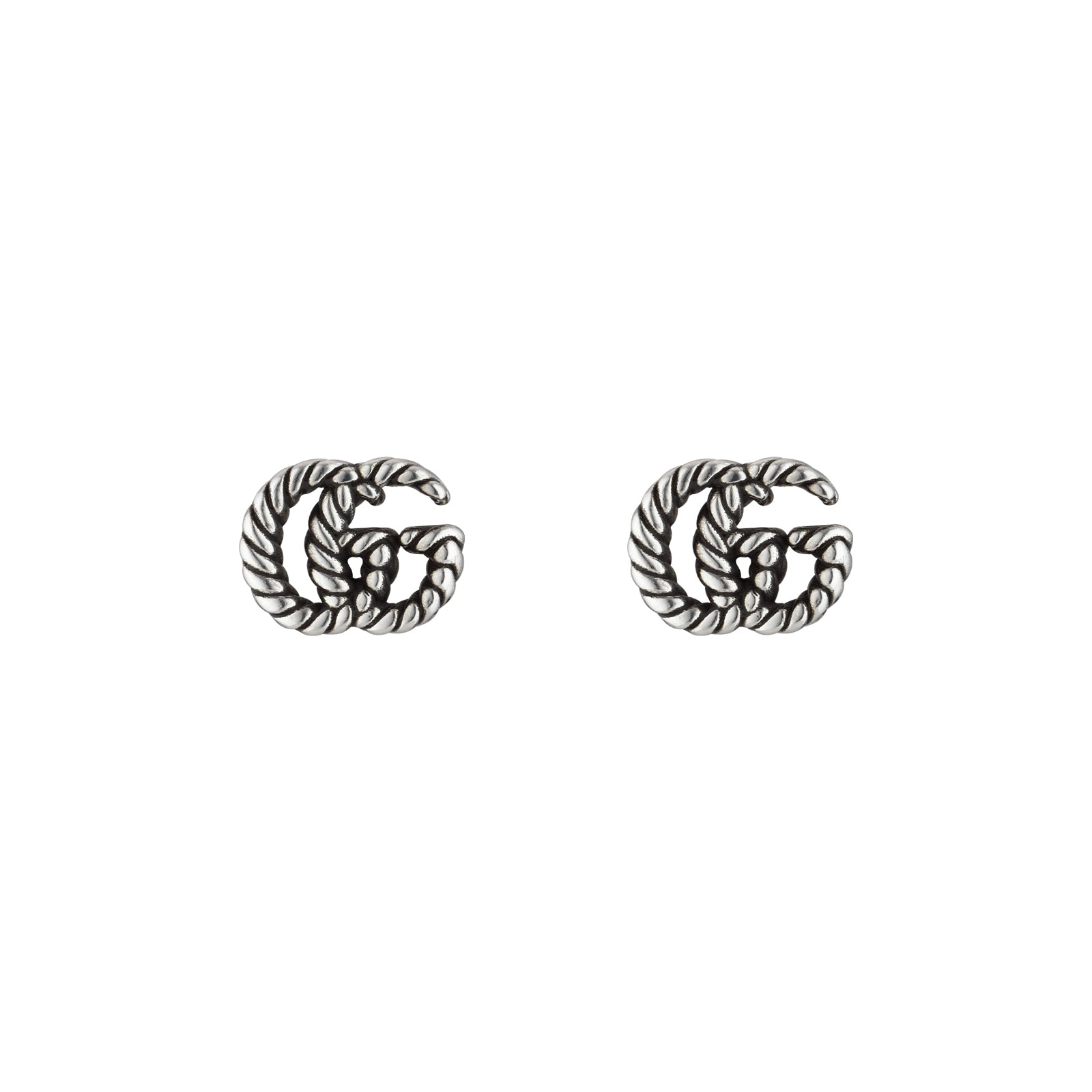 GG Marmont Silver Stud Earrings simple Pursuit