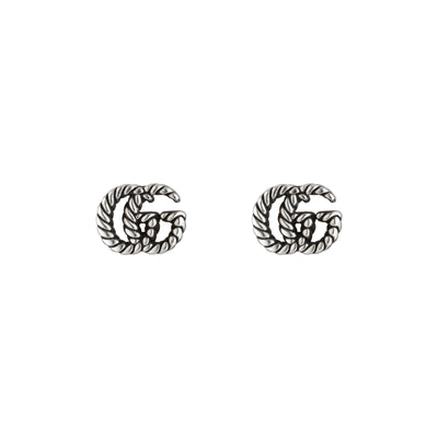 GG Marmont Silver Stud Earrings simple Pursuit