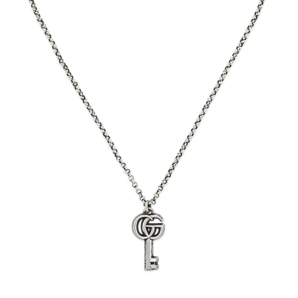 GG Marmont Silver Key Pendant Necklace simple Pursuit