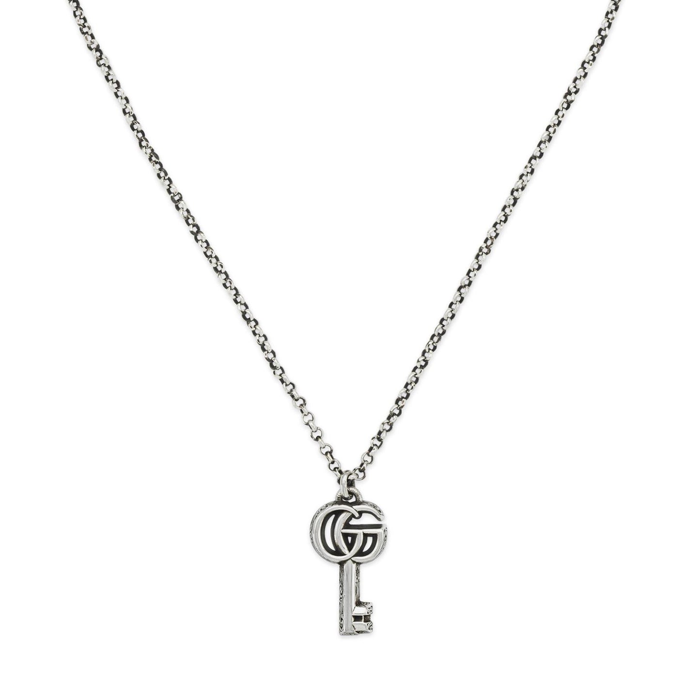 GG Marmont Silver Key Pendant Necklace simple Pursuit
