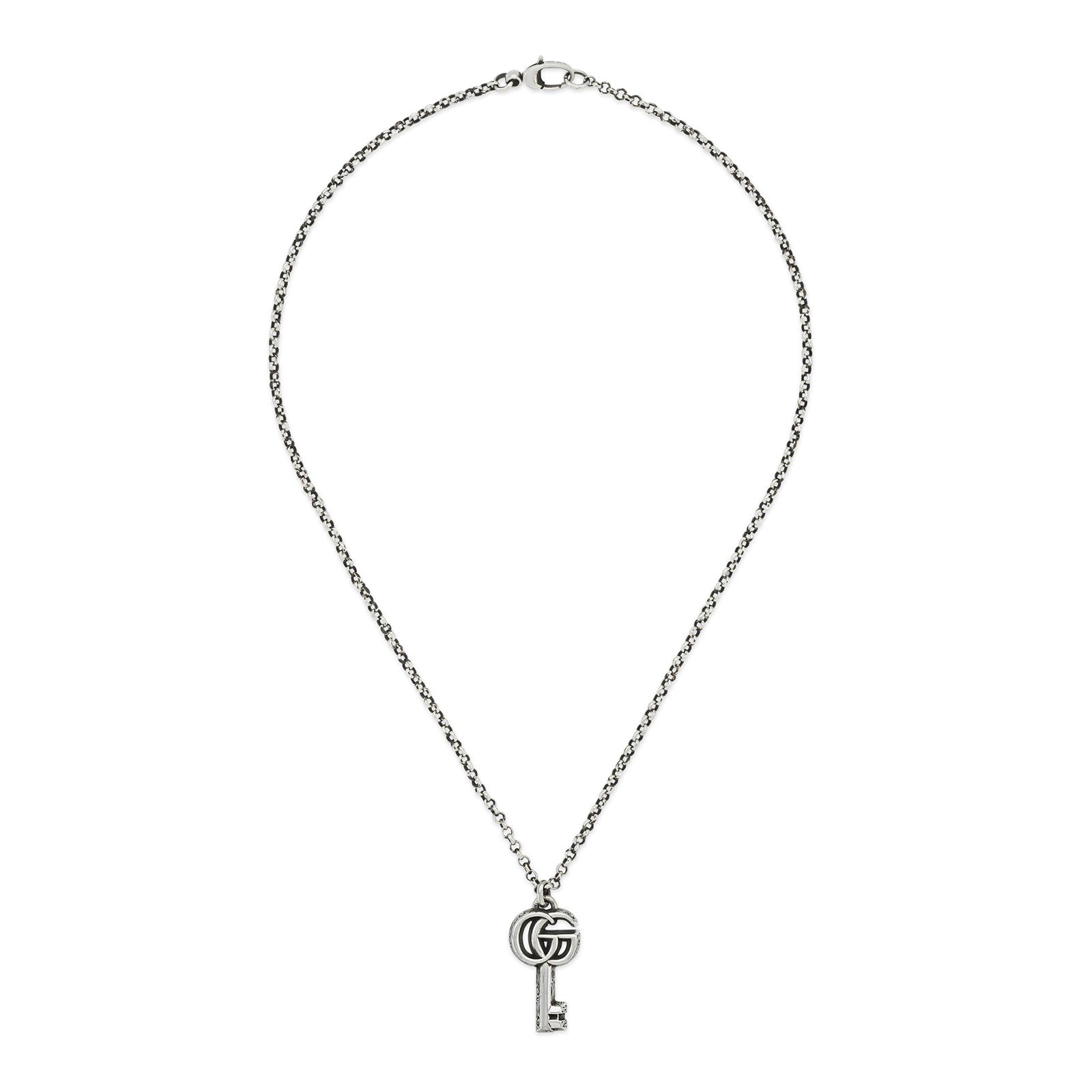 GG Marmont Silver Key Pendant Necklace simple Pursuit