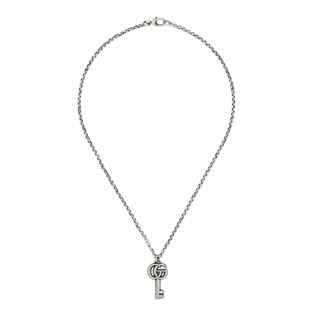 GG Marmont Silver Key Pendant Necklace simple Pursuit