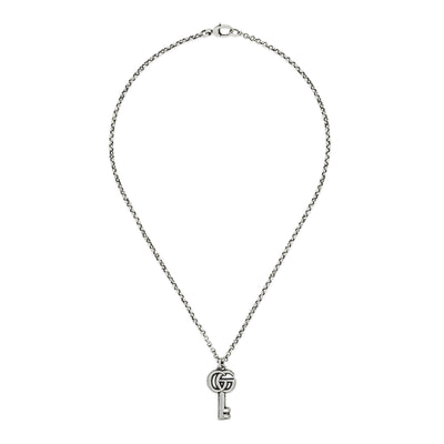 GG Marmont Silver Key Pendant Necklace simple Pursuit
