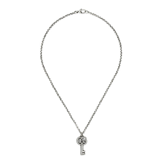 GG Marmont Silver Key Pendant Necklace simple Pursuit