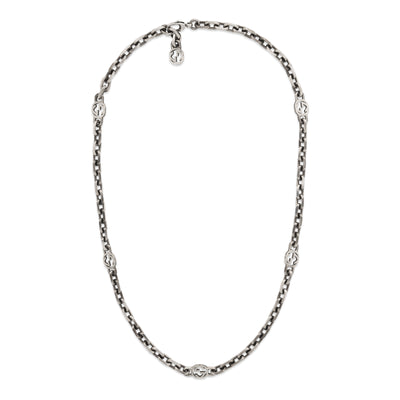 Gucci Interlocking Aged Silver Necklace simple Pursuit