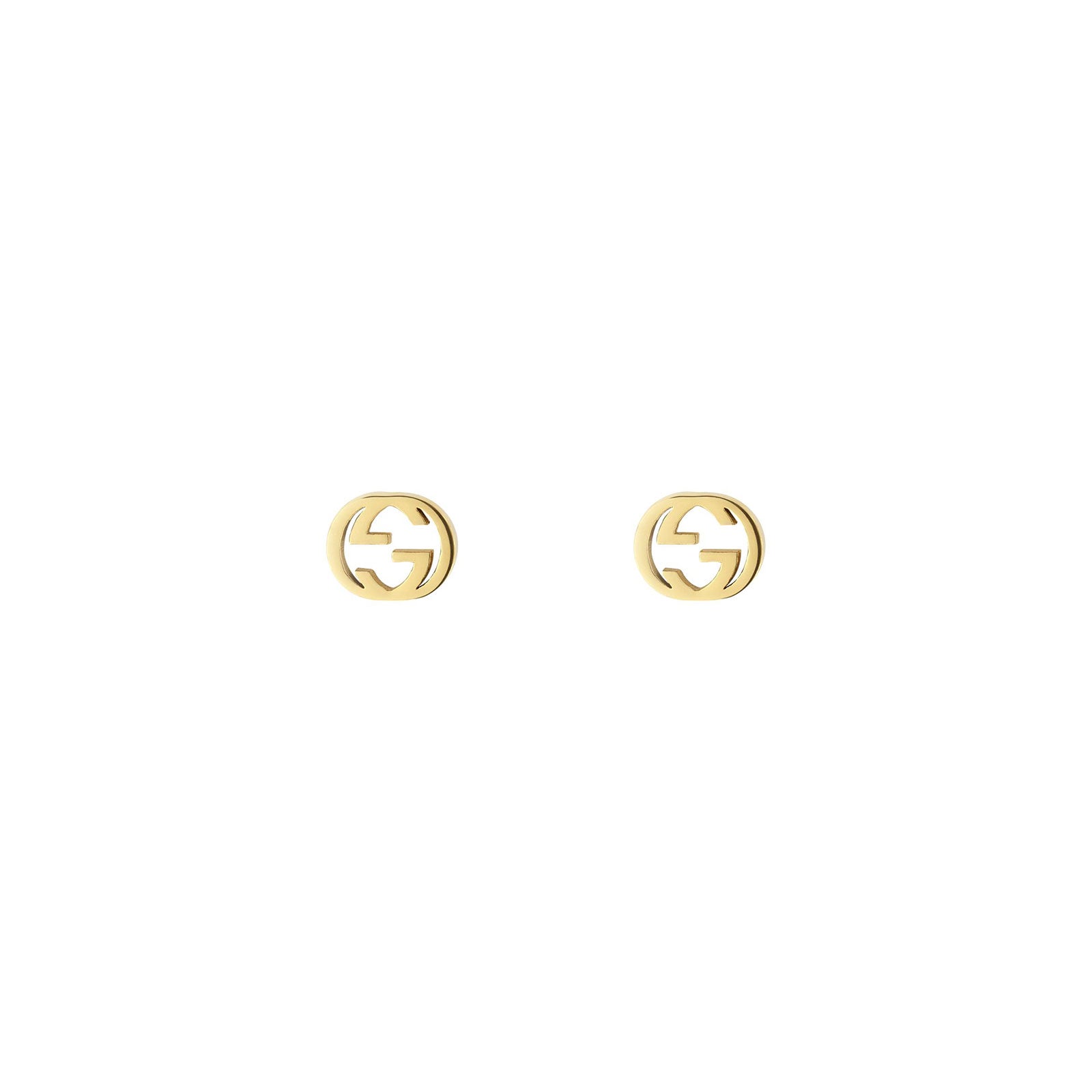 Gucci Interlocking 18ct Yellow Gold Stud Earrings simple Pursuit
