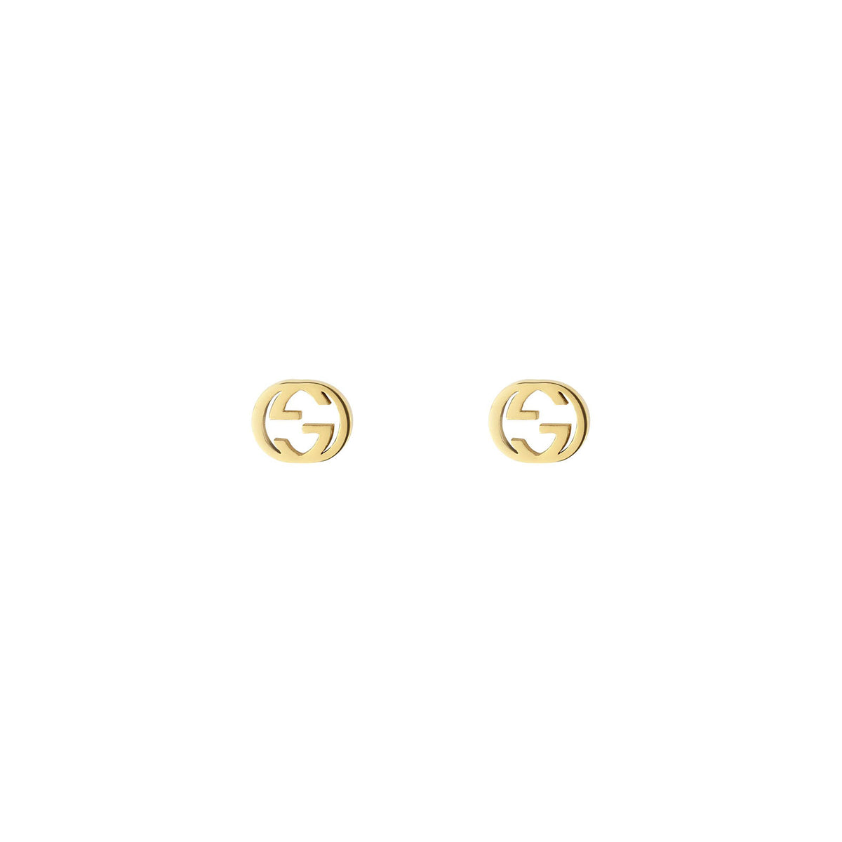 Gucci Interlocking 18ct Yellow Gold Stud Earrings simple Pursuit