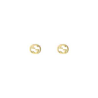 Gucci Interlocking 18ct Yellow Gold Stud Earrings simple Pursuit