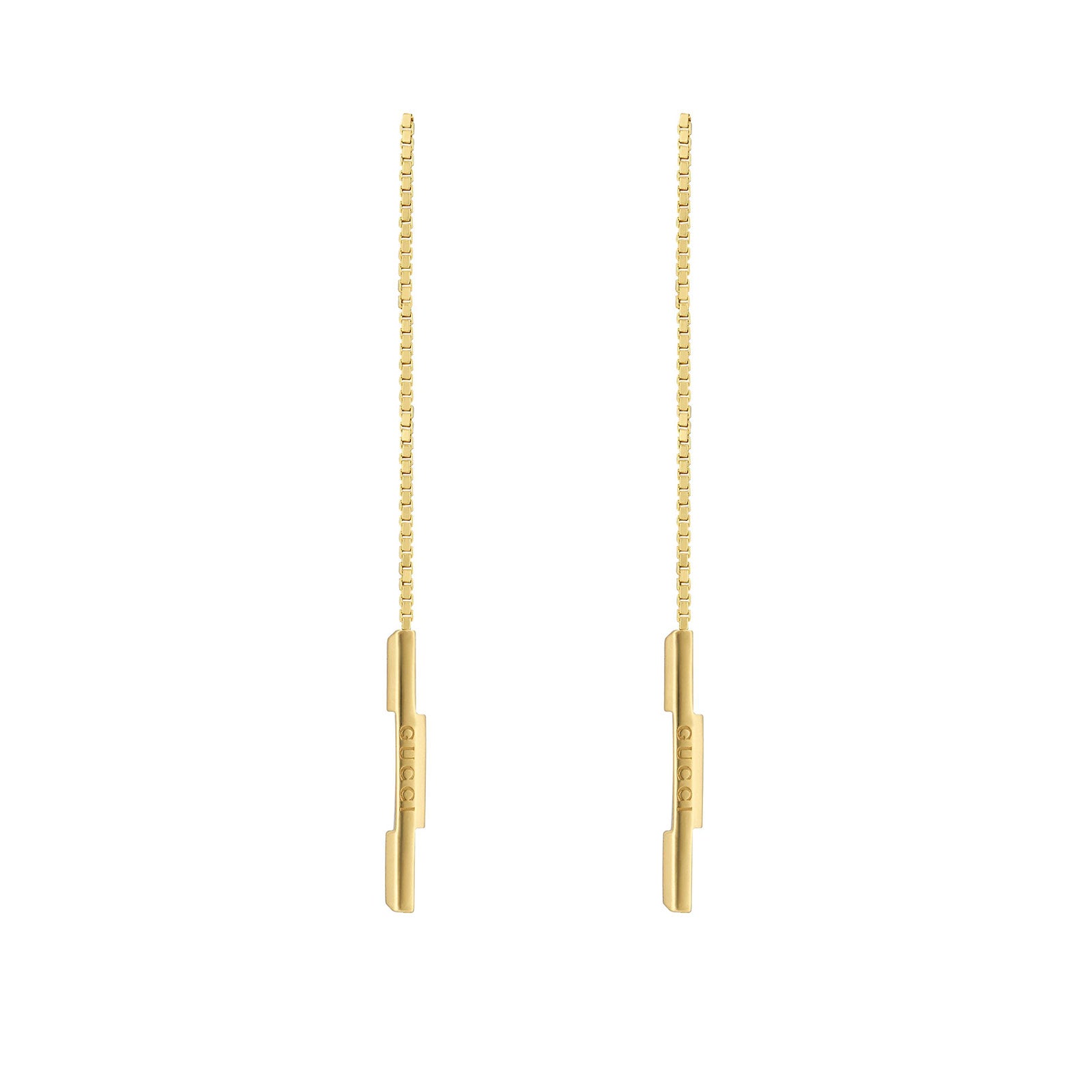 Gucci Link To Love 18ct Yellow Gold Chain Earrings simple Pursuit
