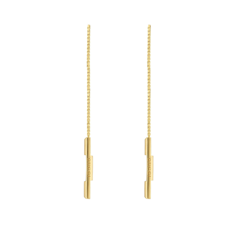 Gucci Link To Love 18ct Yellow Gold Chain Earrings simple Pursuit