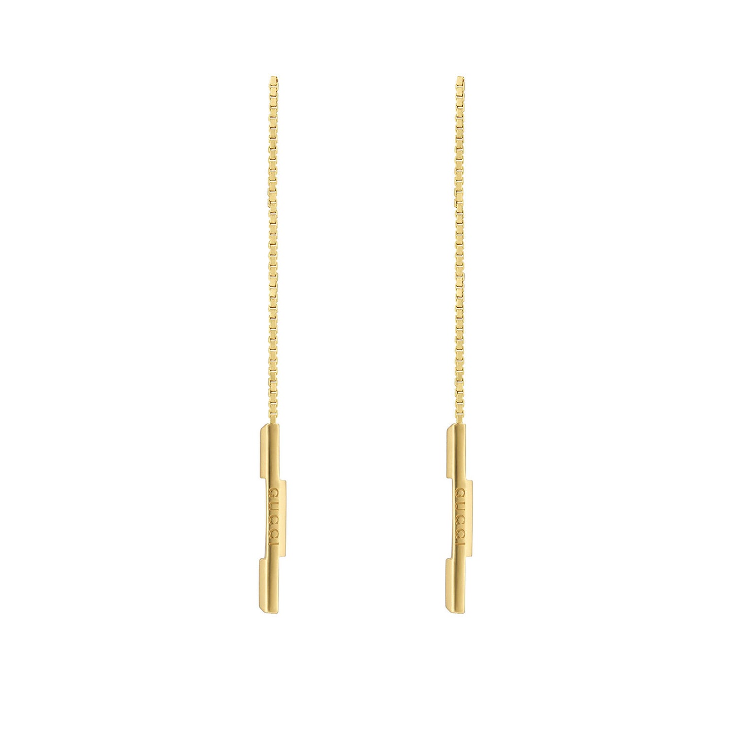 Gucci Link To Love 18ct Yellow Gold Chain Earrings simple Pursuit