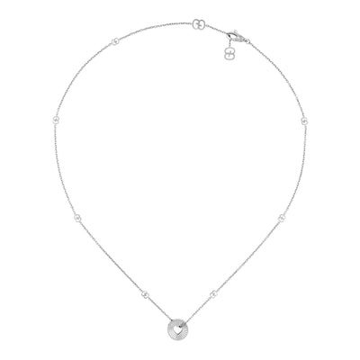 Gucci Icon 18ct White Gold Heart Necklace simple Pursuit