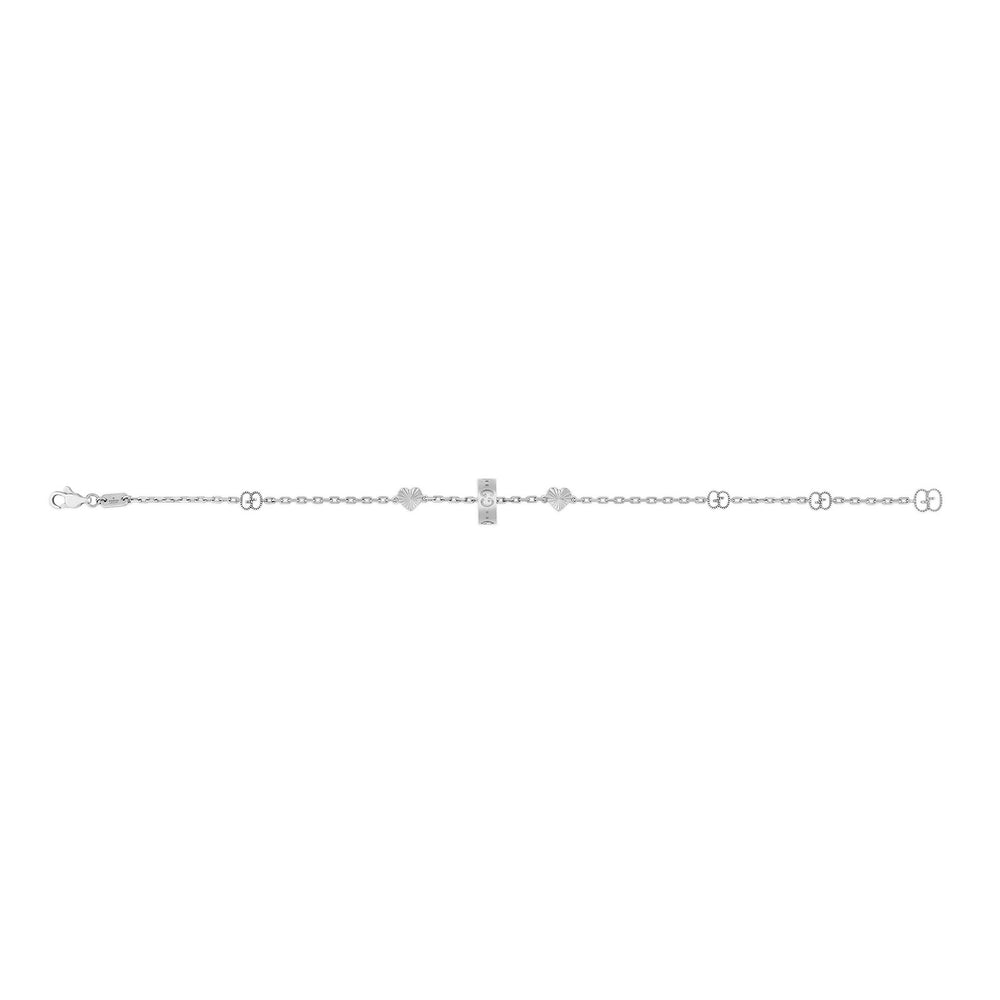 Gucci Icon 18ct White Gold Heart Bracelet simple Pursuit