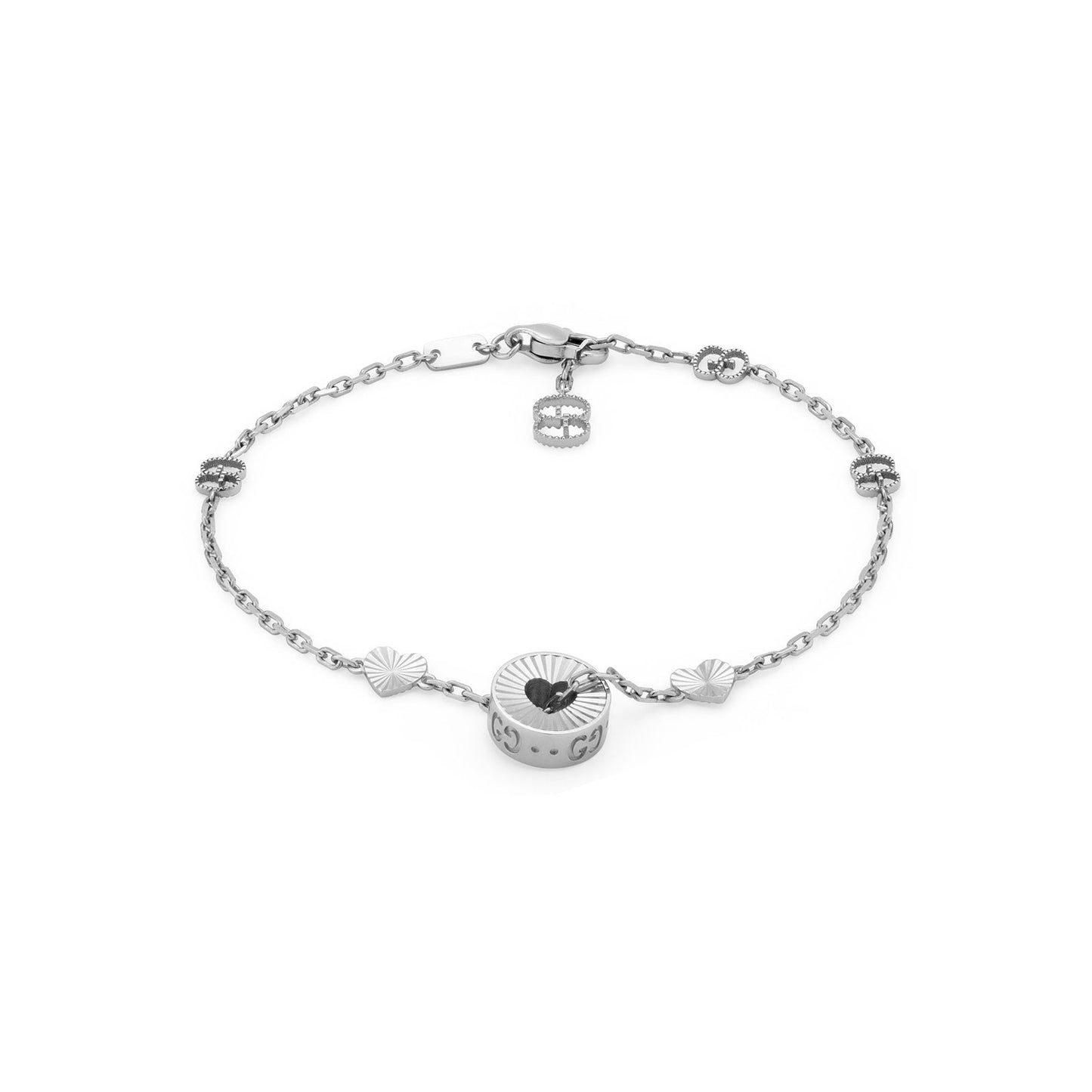 Gucci Icon 18ct White Gold Heart Bracelet simple Pursuit