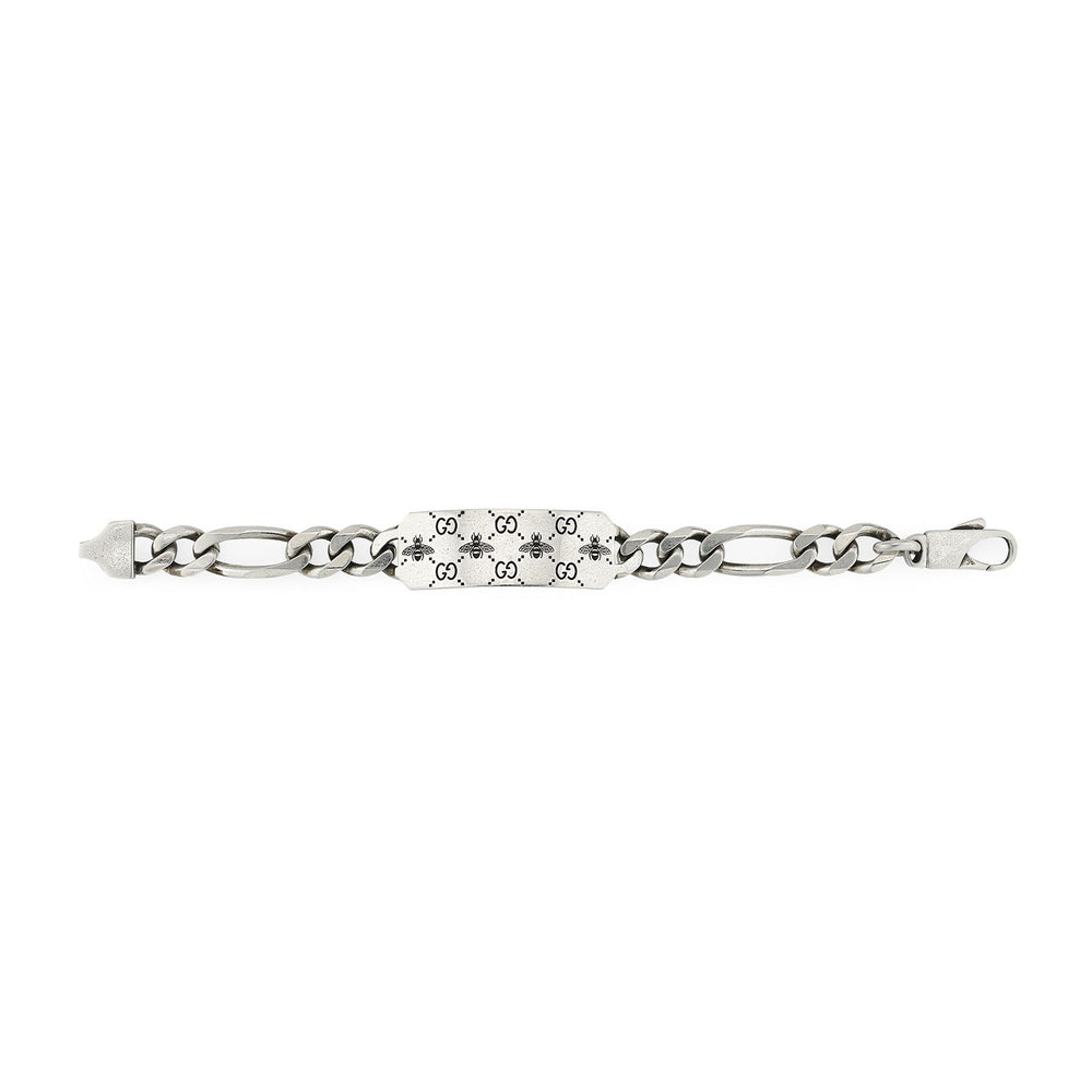 Gucci Signature Silver GG & Bee Tag Bracelet simple Pursuit