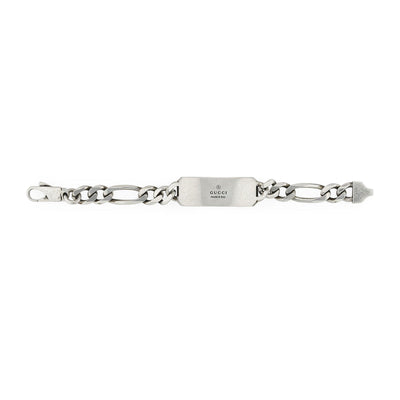 Gucci Signature Silver GG & Bee Tag Bracelet simple Pursuit