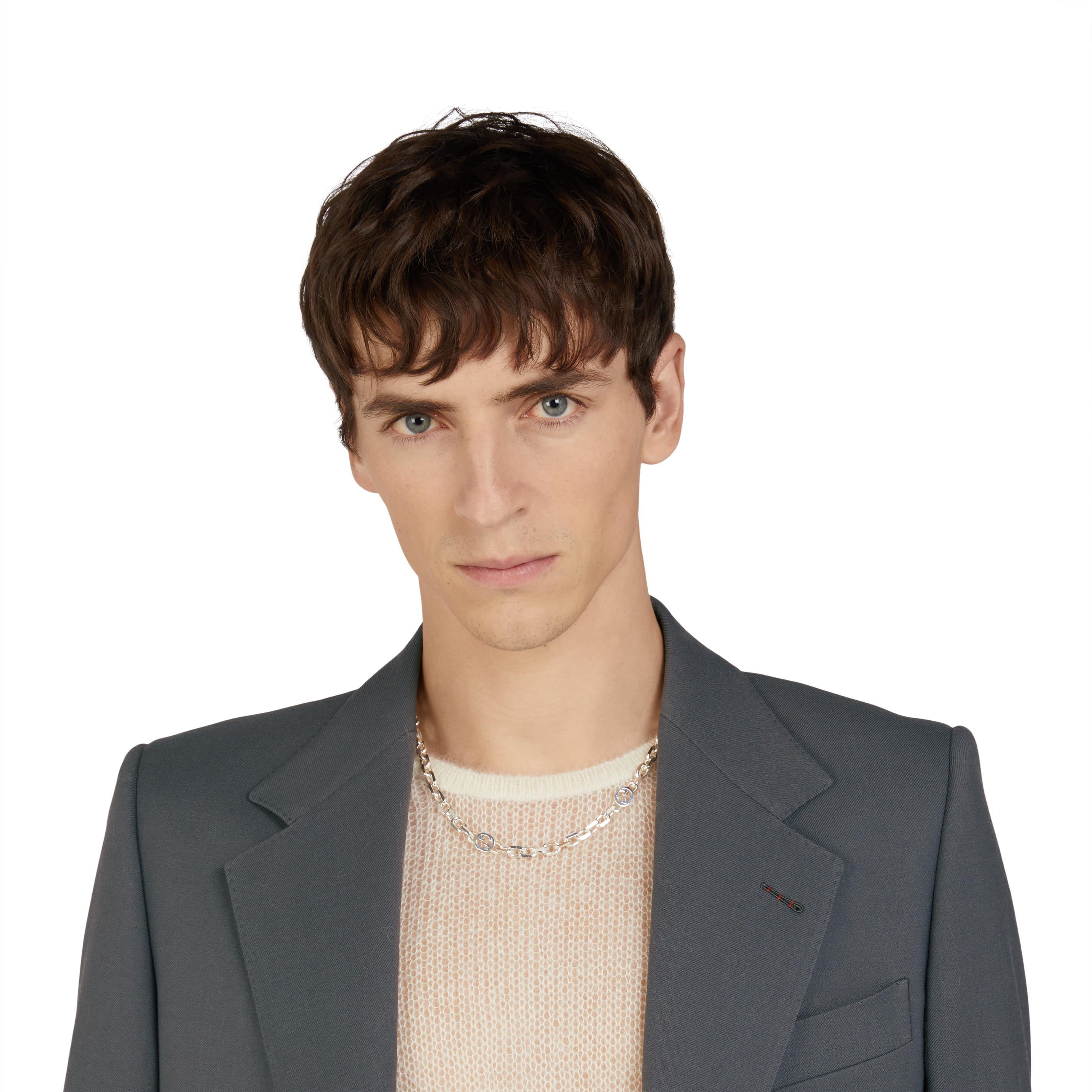 Gucci Interlocking Silver Chain Necklace simple Pursuit