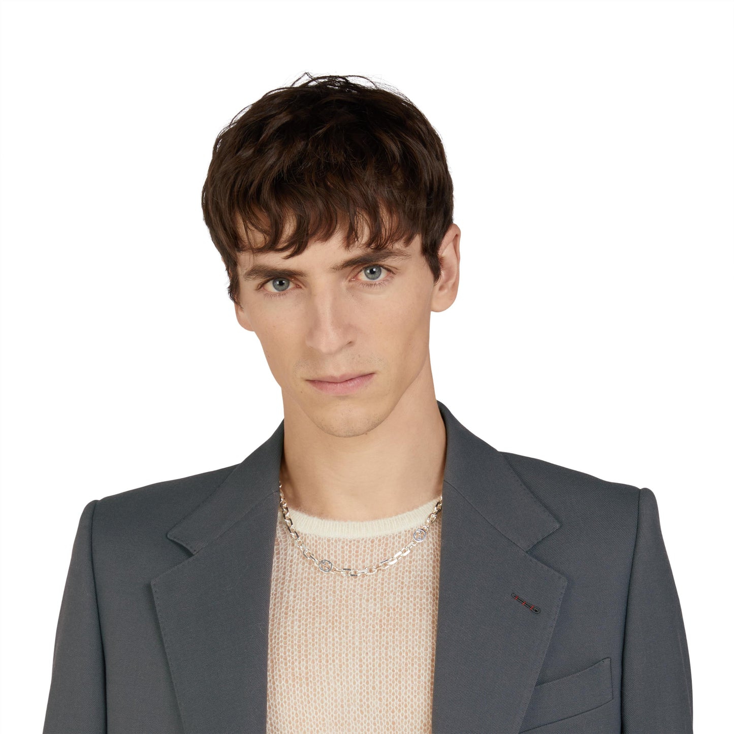 Gucci Interlocking Silver Chain Necklace simple Pursuit