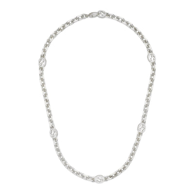 Gucci Interlocking Silver Chain Necklace simple Pursuit