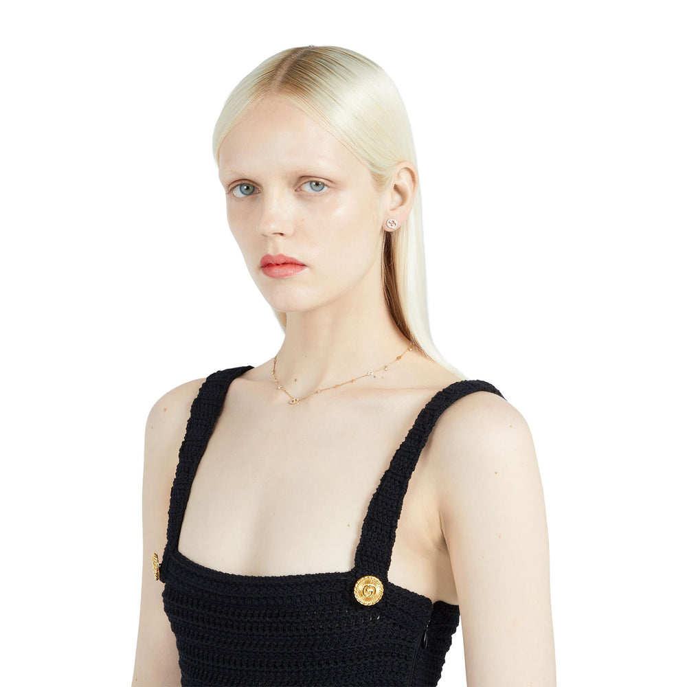 Gucci Interlocking 18ct Yellow Gold Diamond Necklace simple Pursuit