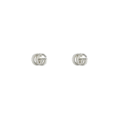 GG Marmont Silver Stud Earrings simple Pursuit