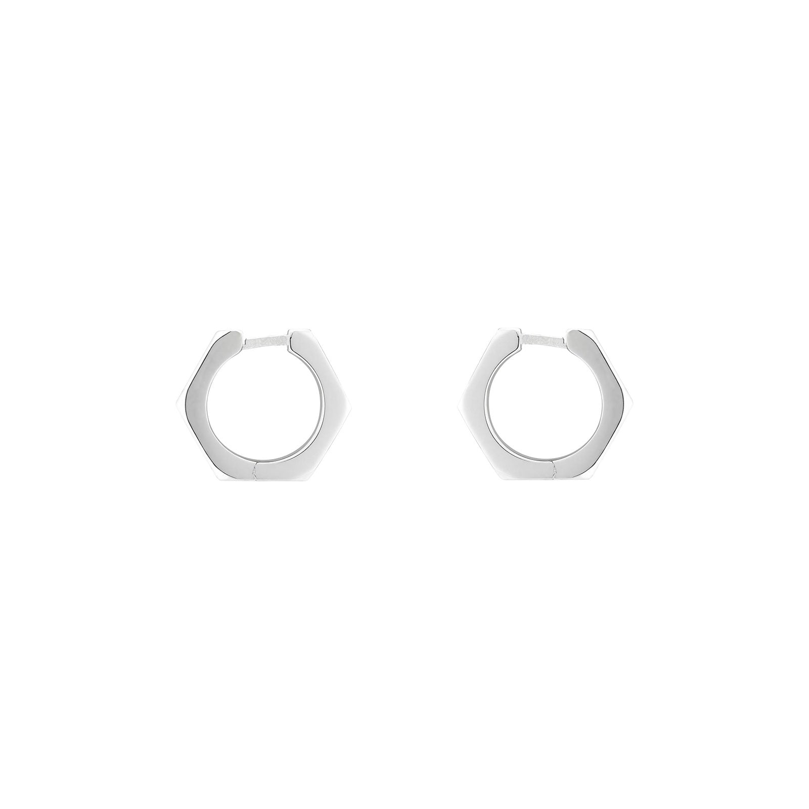 Gucci Trademark Silver Hoop Earrings simple Pursuit