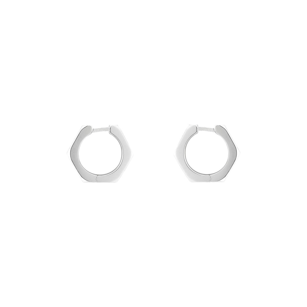 Gucci Trademark Silver Hoop Earrings simple Pursuit