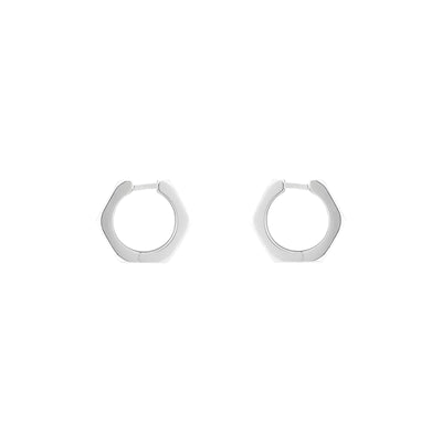 Gucci Trademark Silver Hoop Earrings simple Pursuit
