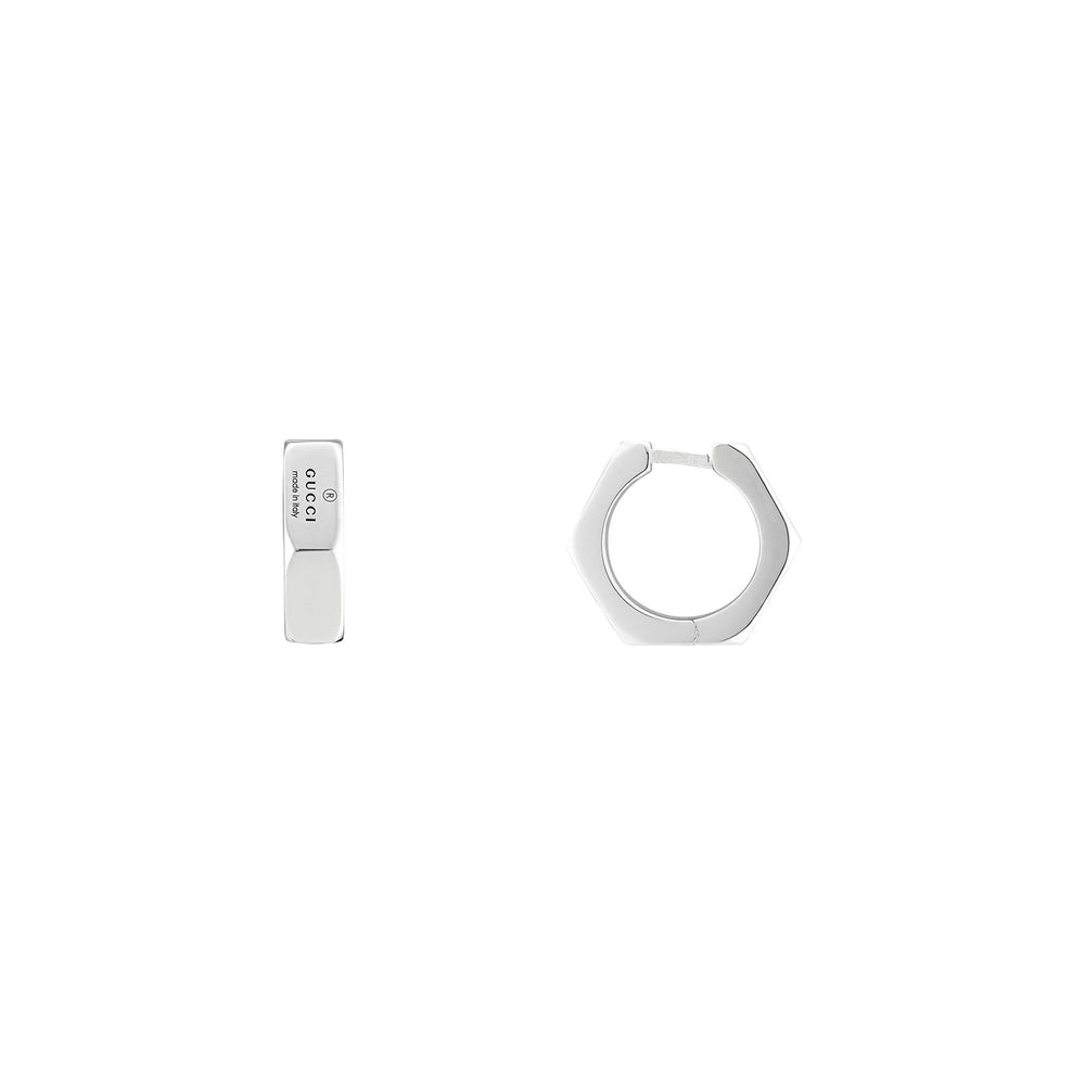 Gucci Trademark Silver Hoop Earrings simple Pursuit