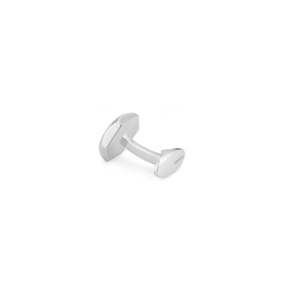Gucci Trademark Silver Hexagonal Cufflink simple Pursuit