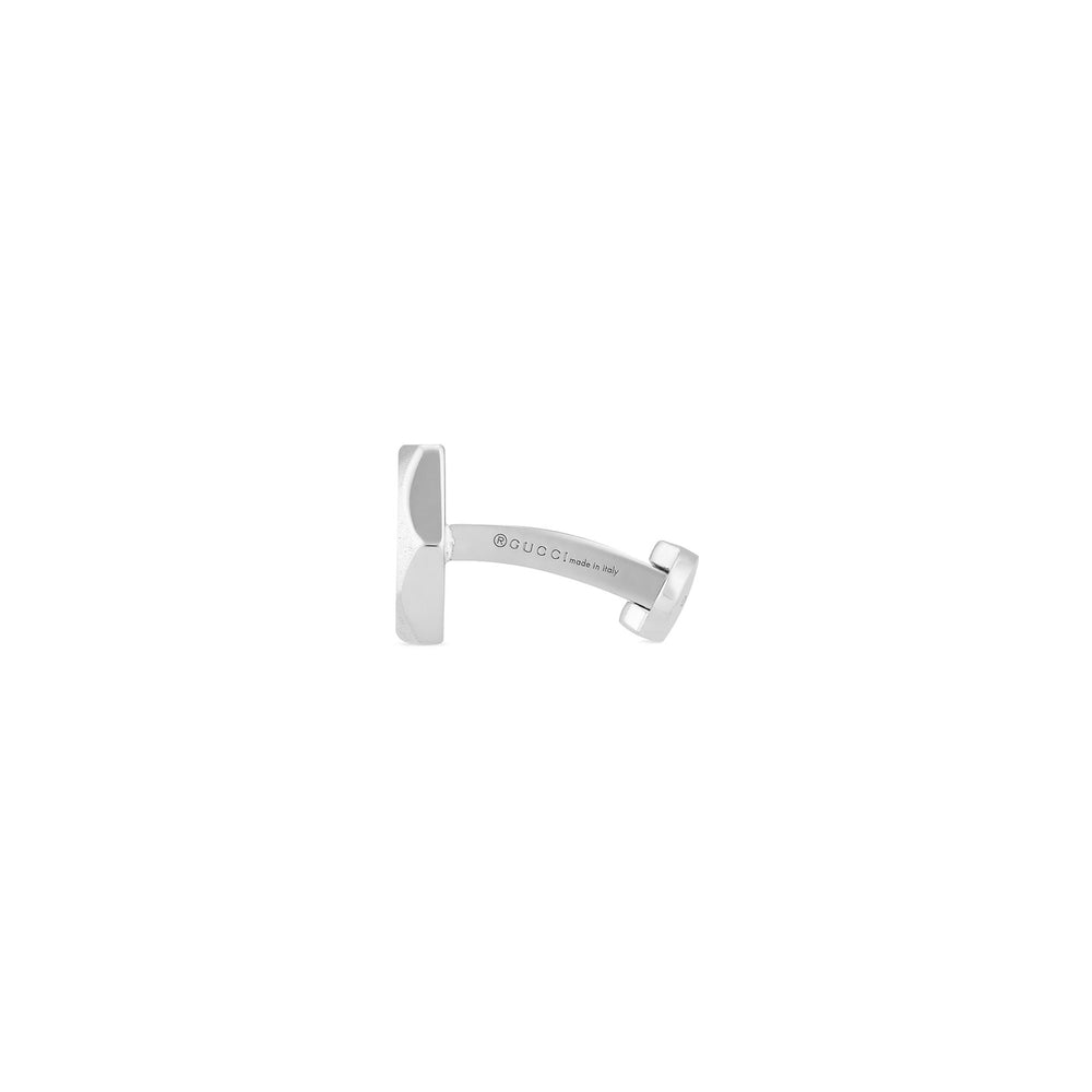 Gucci Trademark Silver Hexagonal Cufflink simple Pursuit