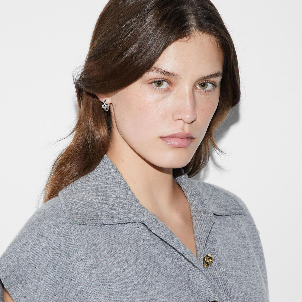 Gucci Interlocking Silver Hoop Earrings simple Pursuit