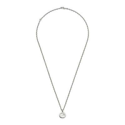 Gucci Interlocking Silver Pendant Necklace simple Pursuit