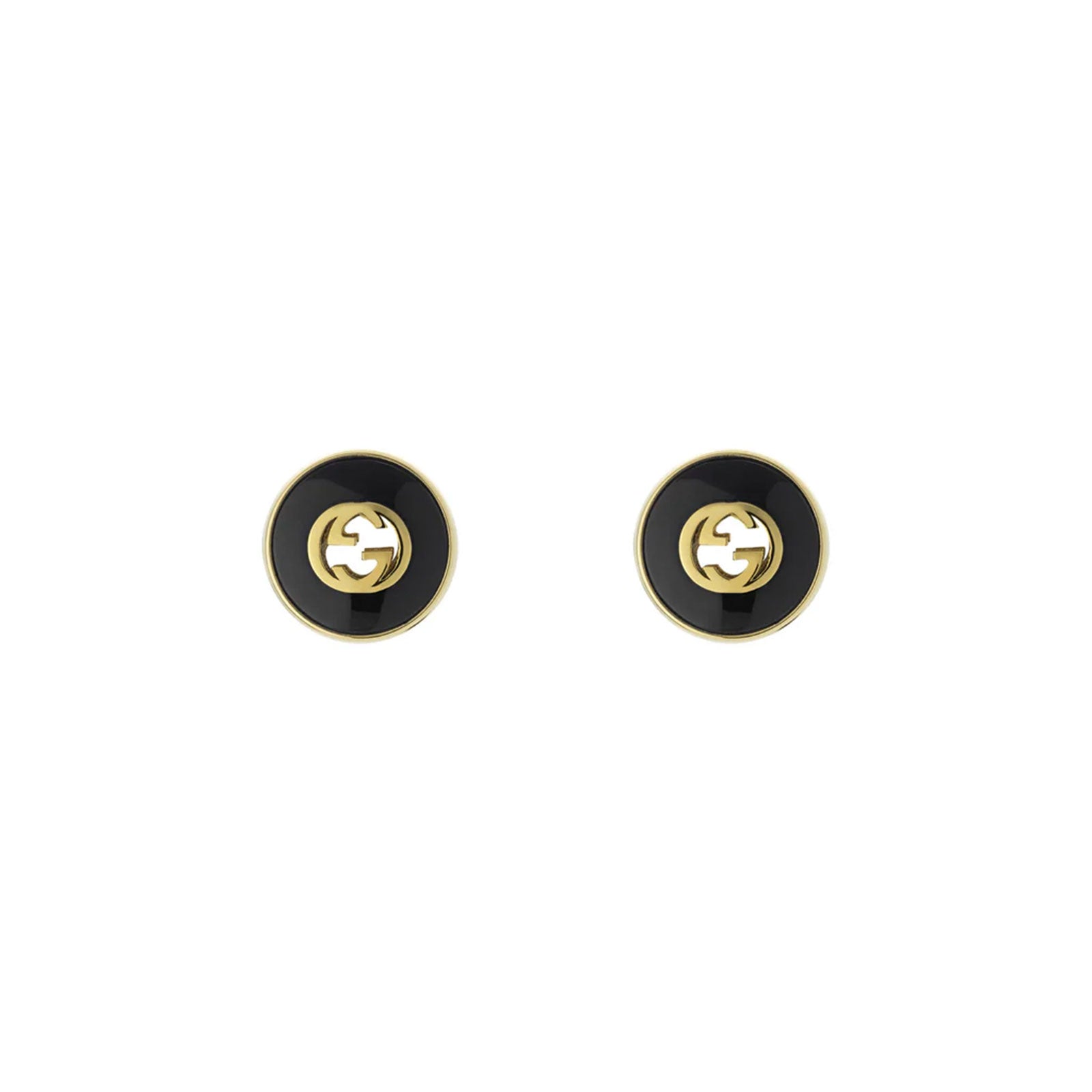 Gucci Interlocking 18ct Yellow Gold Stud Earrings simple Pursuit