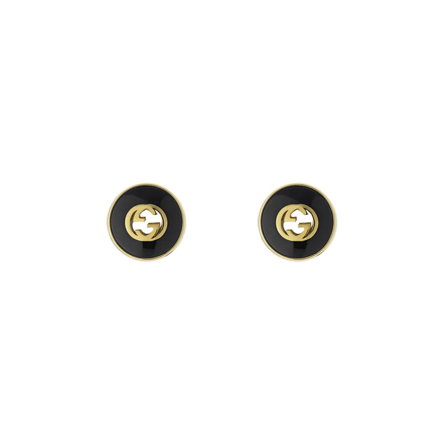Gucci Interlocking 18ct Yellow Gold Stud Earrings simple Pursuit