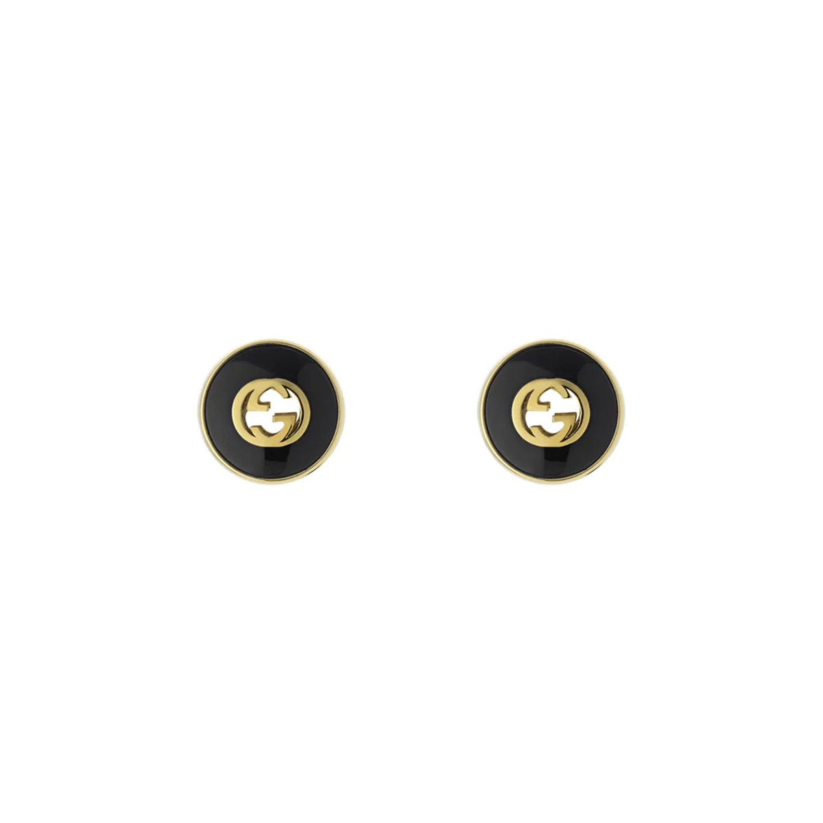 Gucci Interlocking 18ct Yellow Gold Stud Earrings simple Pursuit