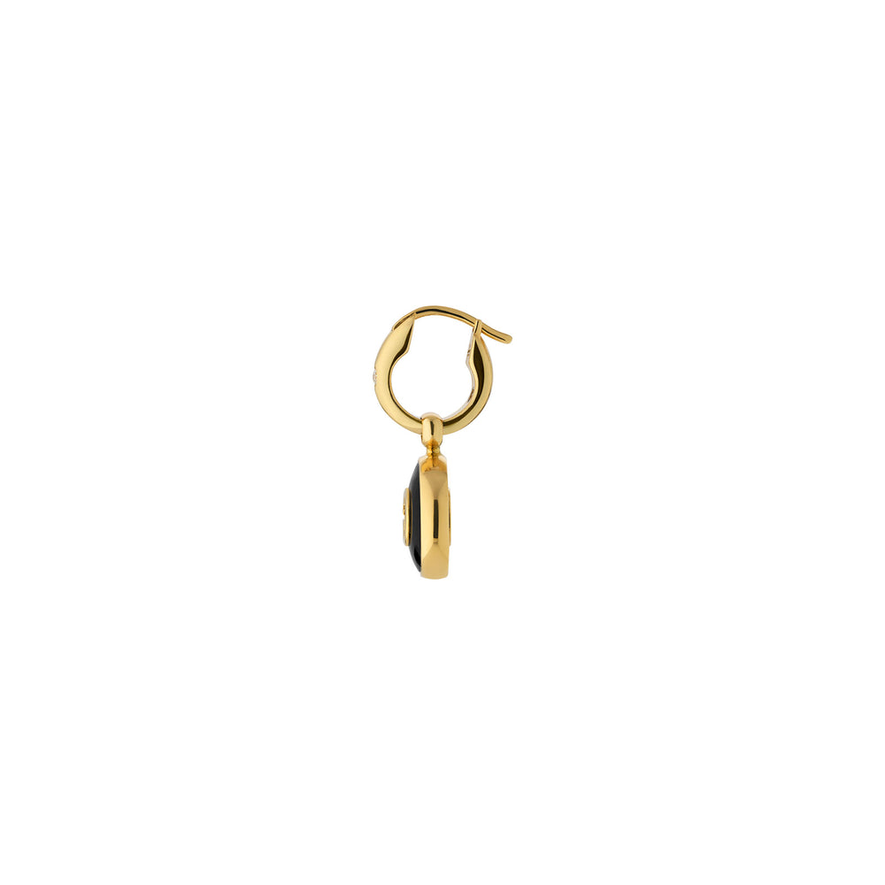 Gucci Interlocking 18ct Yellow Gold Hoop Earrings simple Pursuit