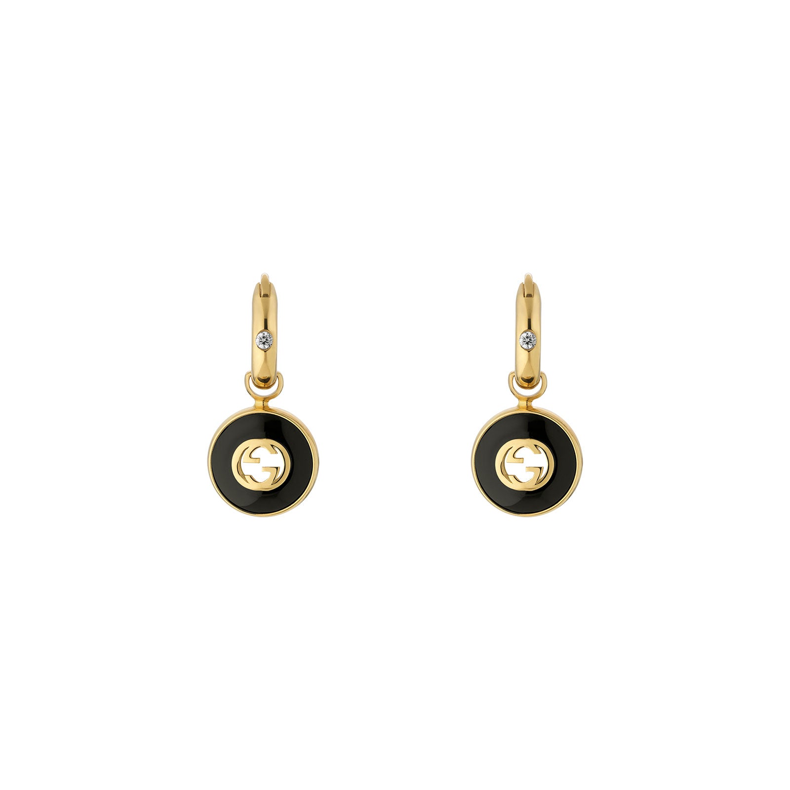 Gucci Interlocking 18ct Yellow Gold Hoop Earrings simple Pursuit