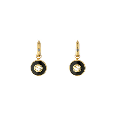 Gucci Interlocking 18ct Yellow Gold Hoop Earrings simple Pursuit